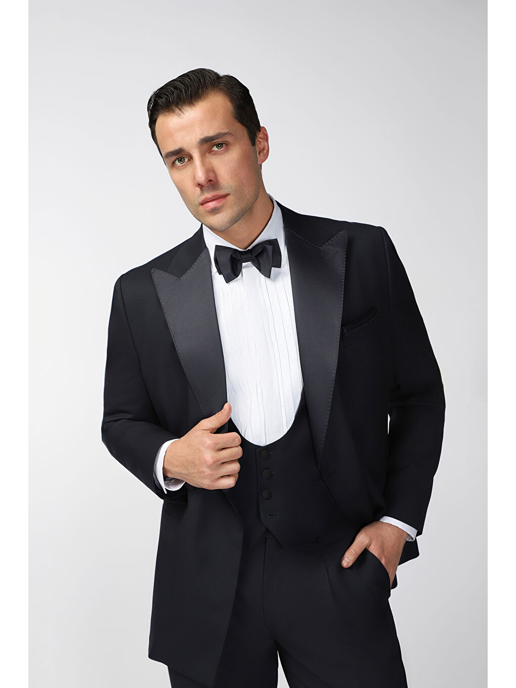 Lacivert Ekstra Rahat Kalıp Kruvaze Smokin & Damatlık-3