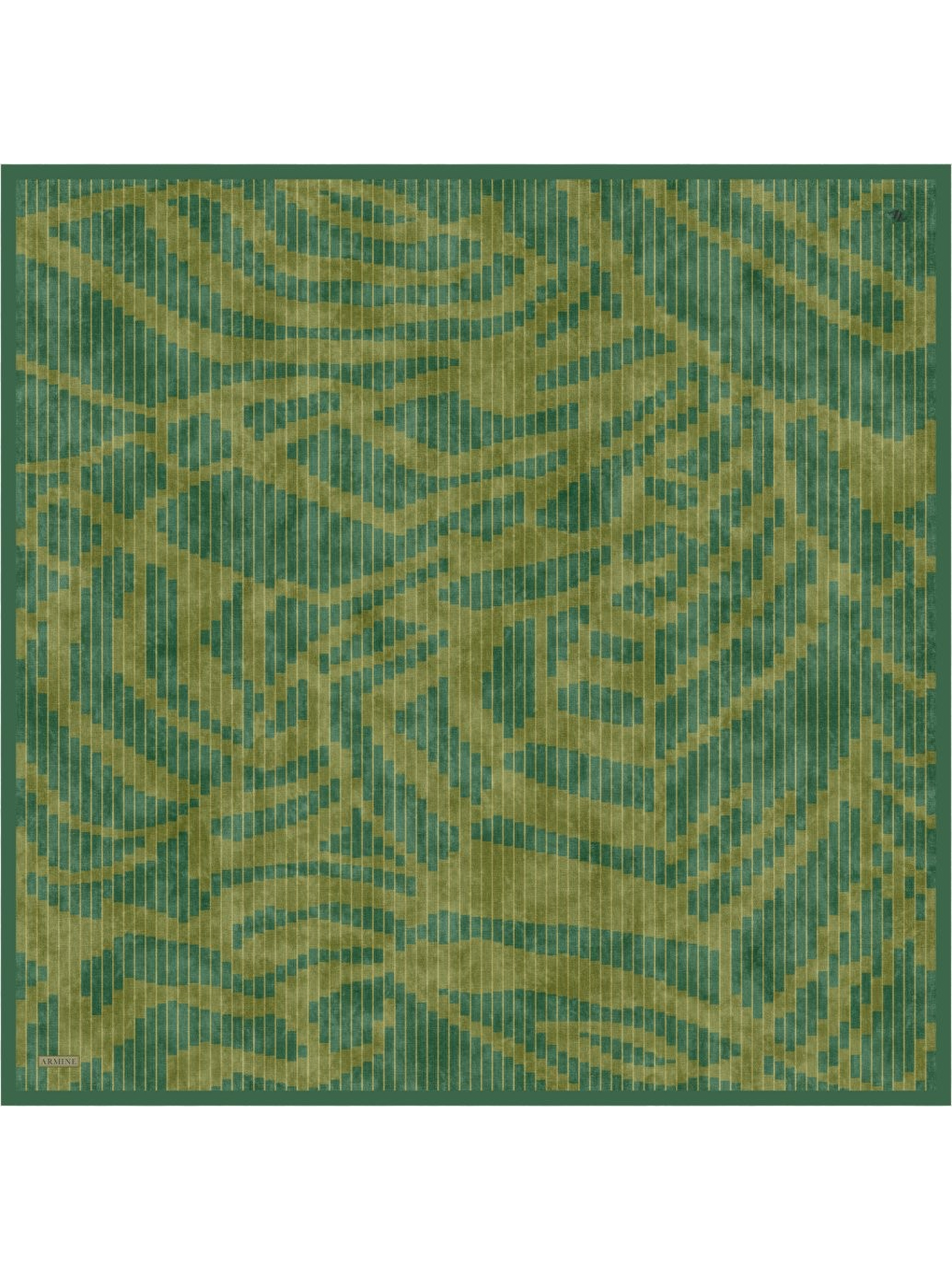 Yeşil Saf İpek Twill Eşarp 9525D 88-3