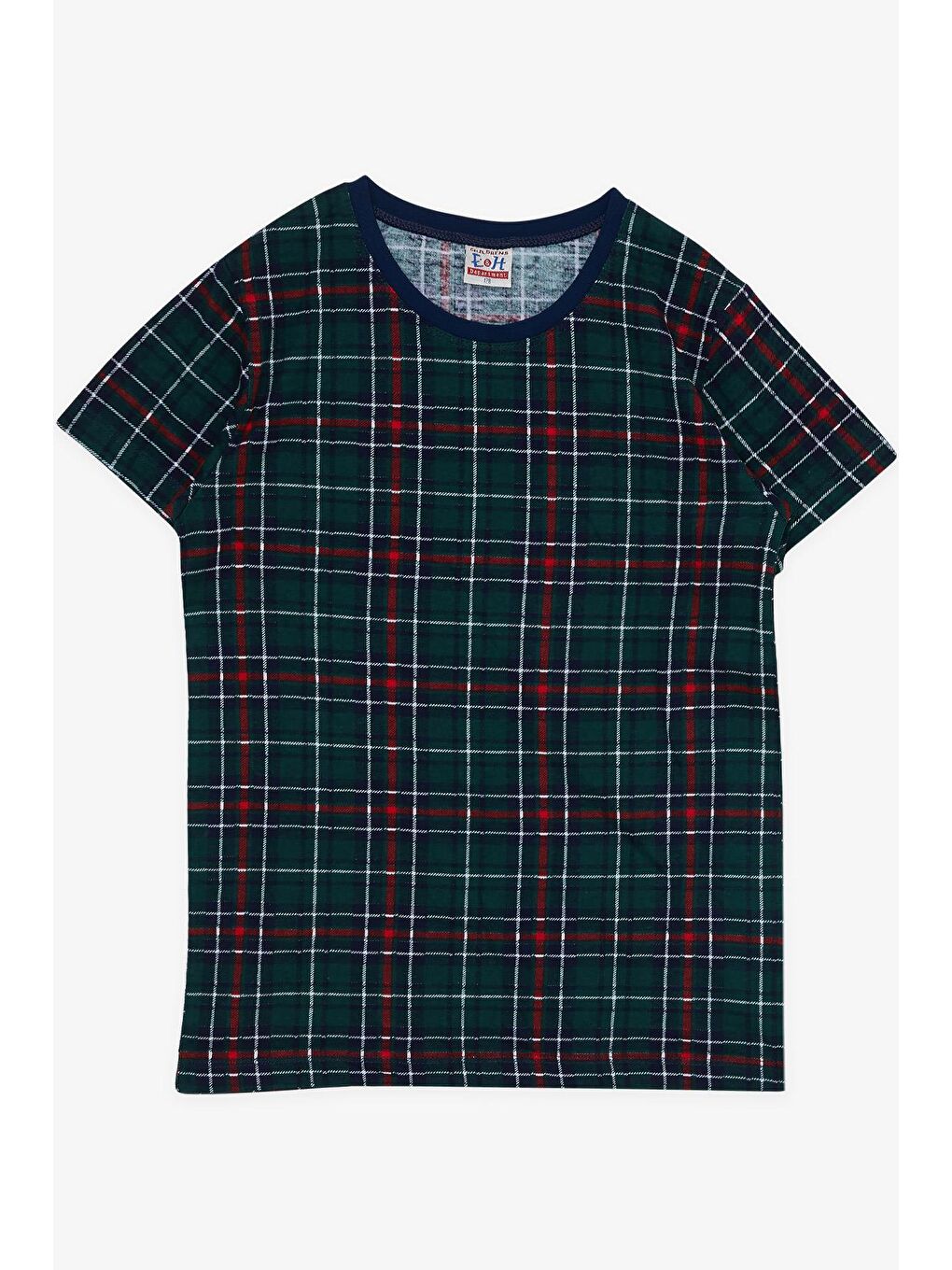 Erkek Çocuk Pijama Takımı Ekose Desenli Yeşil (4 Yaş)-2