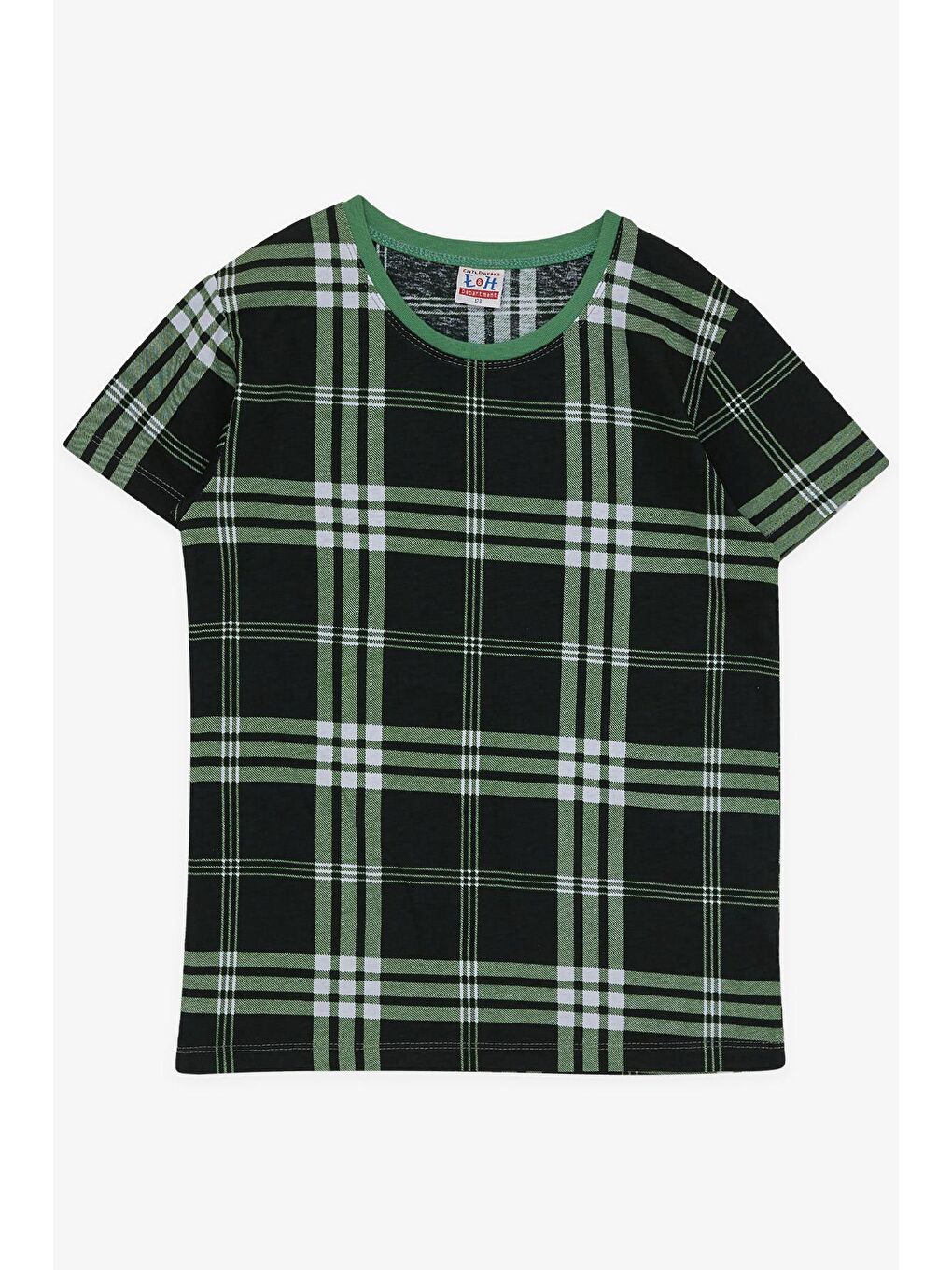 Erkek Çocuk Pijama Takımı Ekose Desenli Koyu Yeşil (6 Yaş)-2