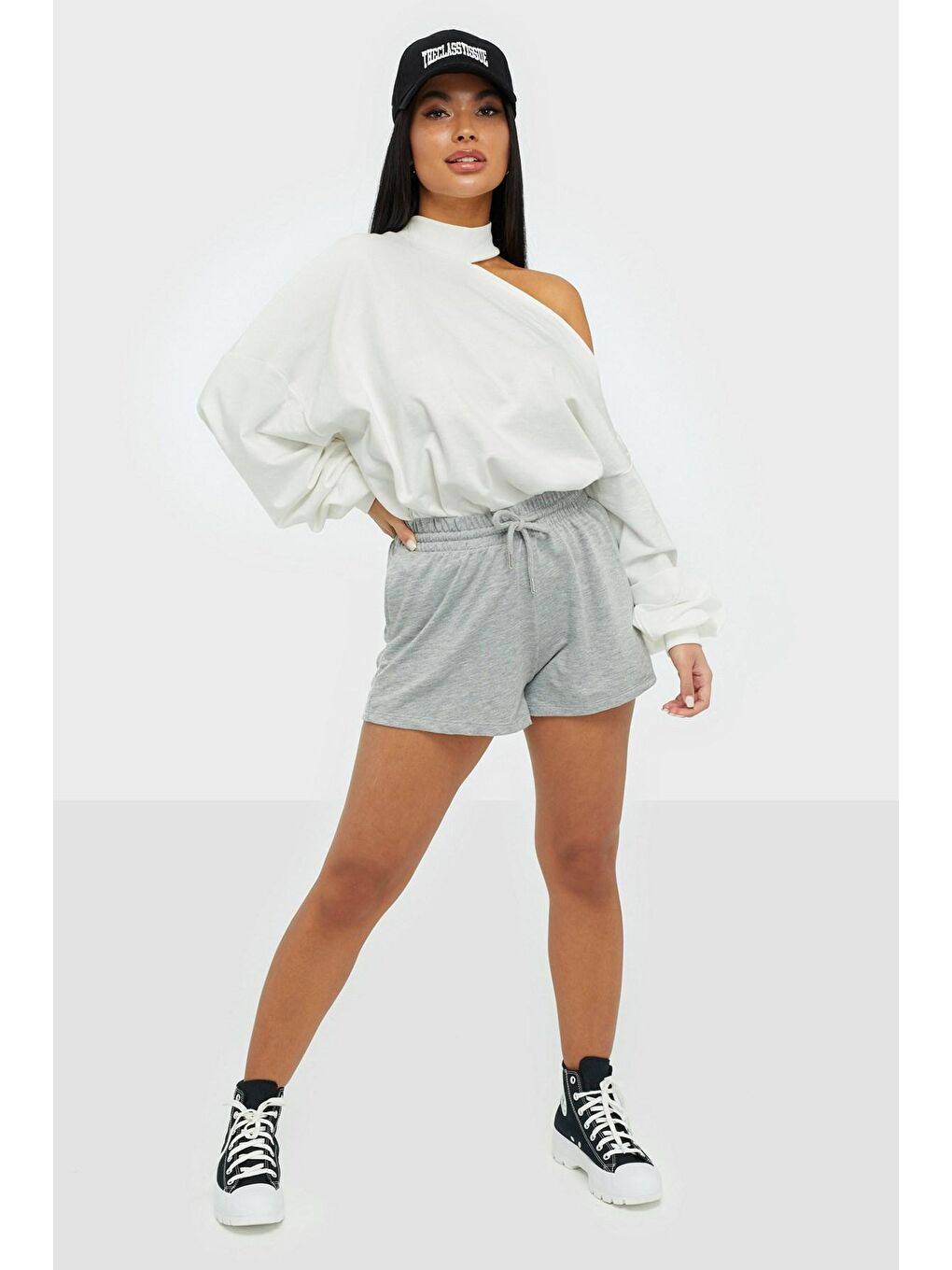 Gri Basic Şort Mg1293-1