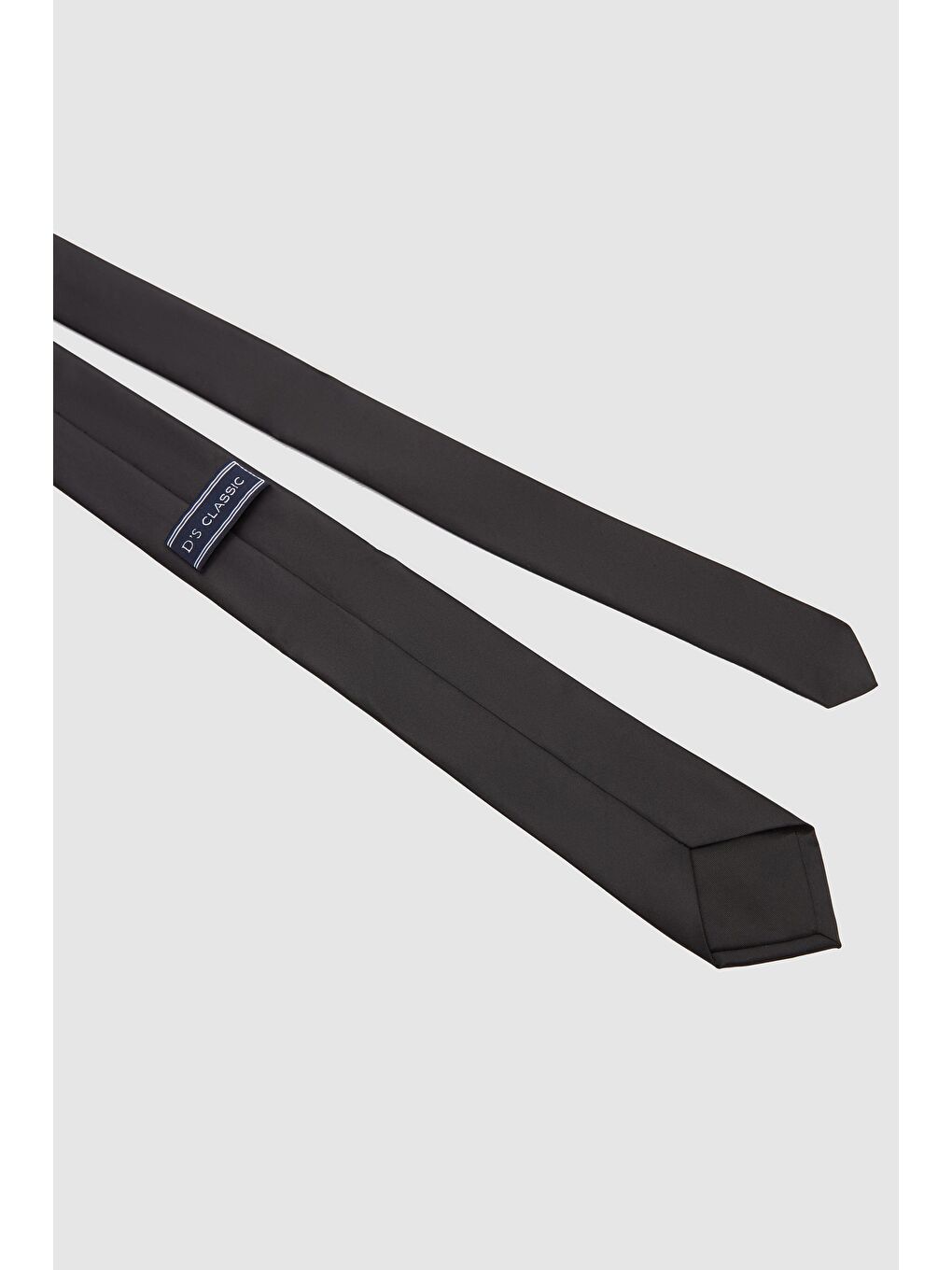 Siyah Düz 5,5 Cm Kravat-1