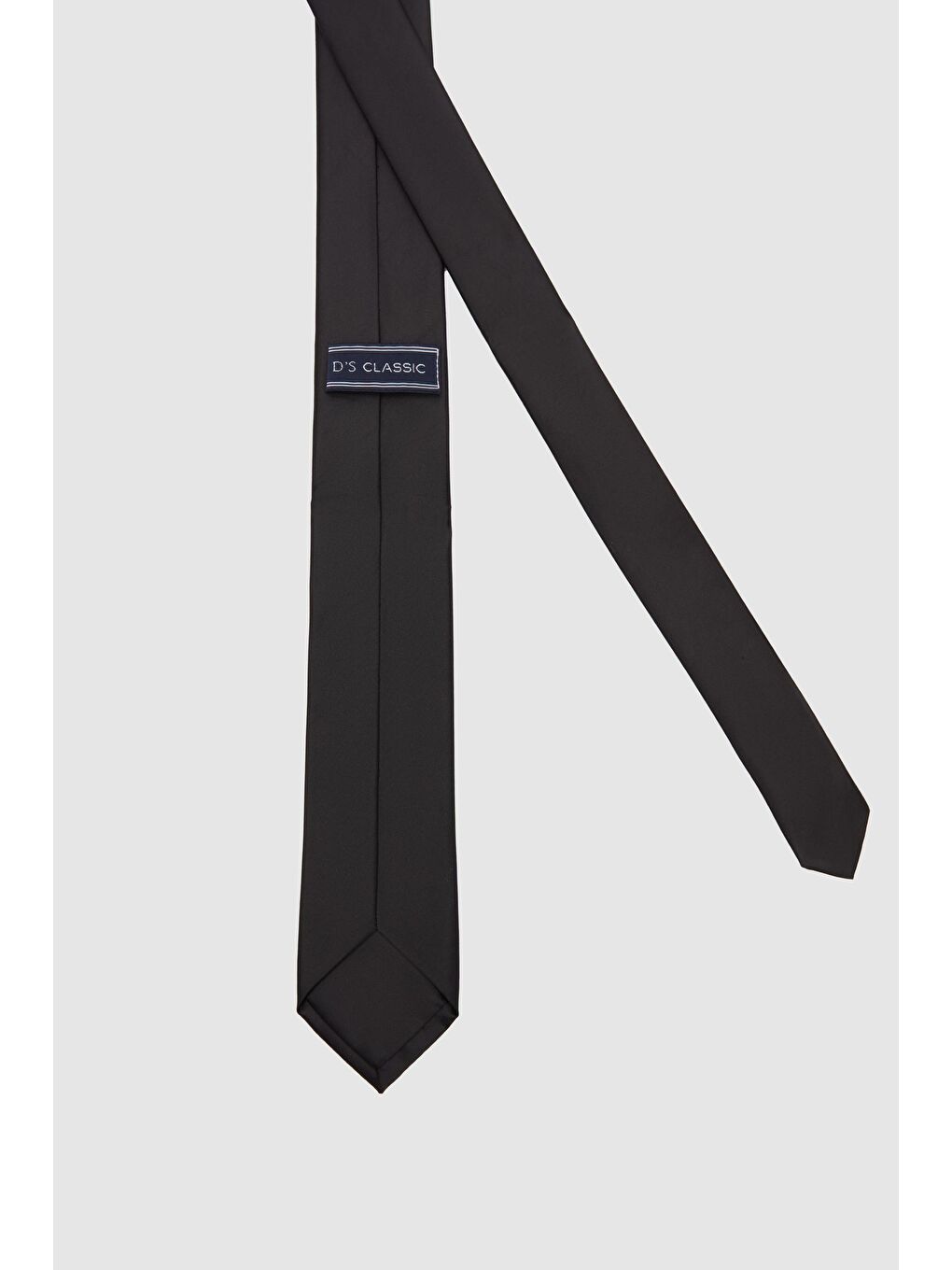 Siyah Düz 5,5 Cm Kravat-3