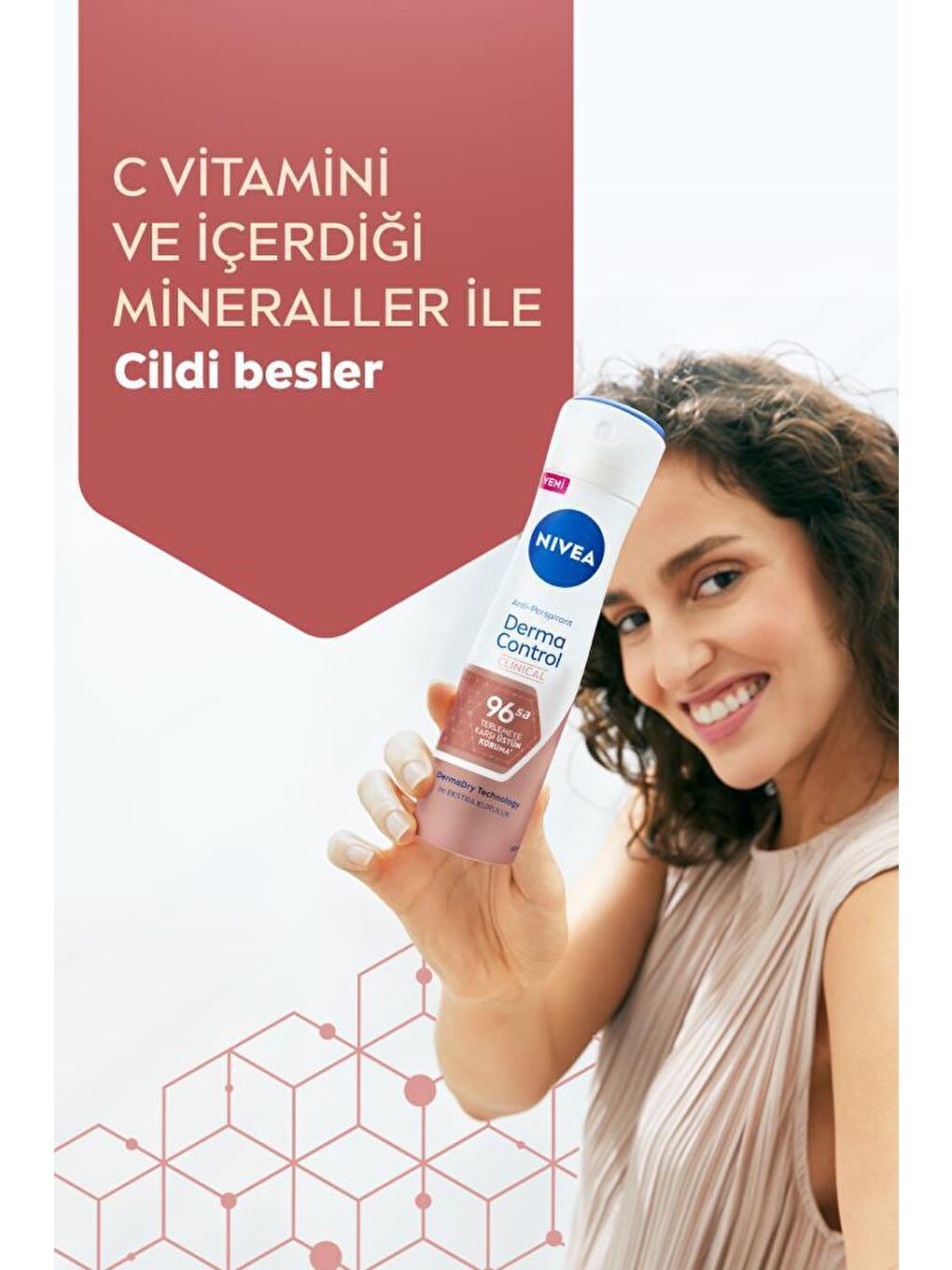 NIVEA Şeffaf Derma Control Clinical Kadın Sprey Deodorant 150 ml 96 Saat Üstün Koruma - 2