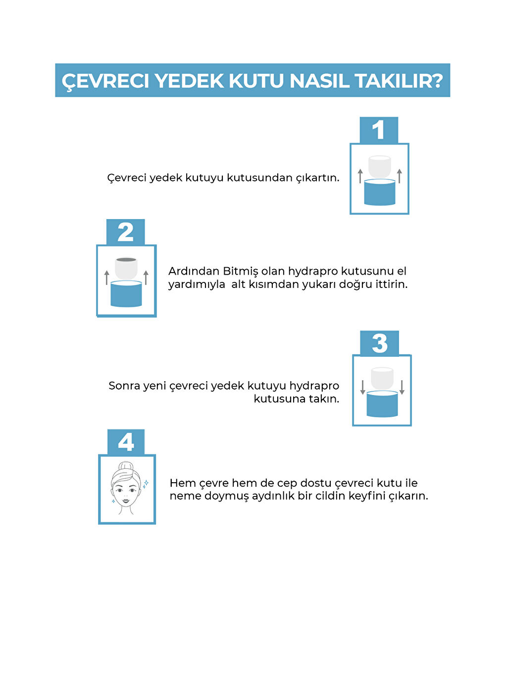 Hydrapro Su Bazlı 72 Saat Yoğun Nemlendirici Yüz Bakım Kremi Refill 50 Ml-4