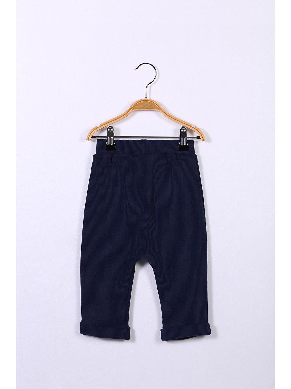 Lacivert Erkek Çocuk Cepli Kaşkorse Pantolon-2