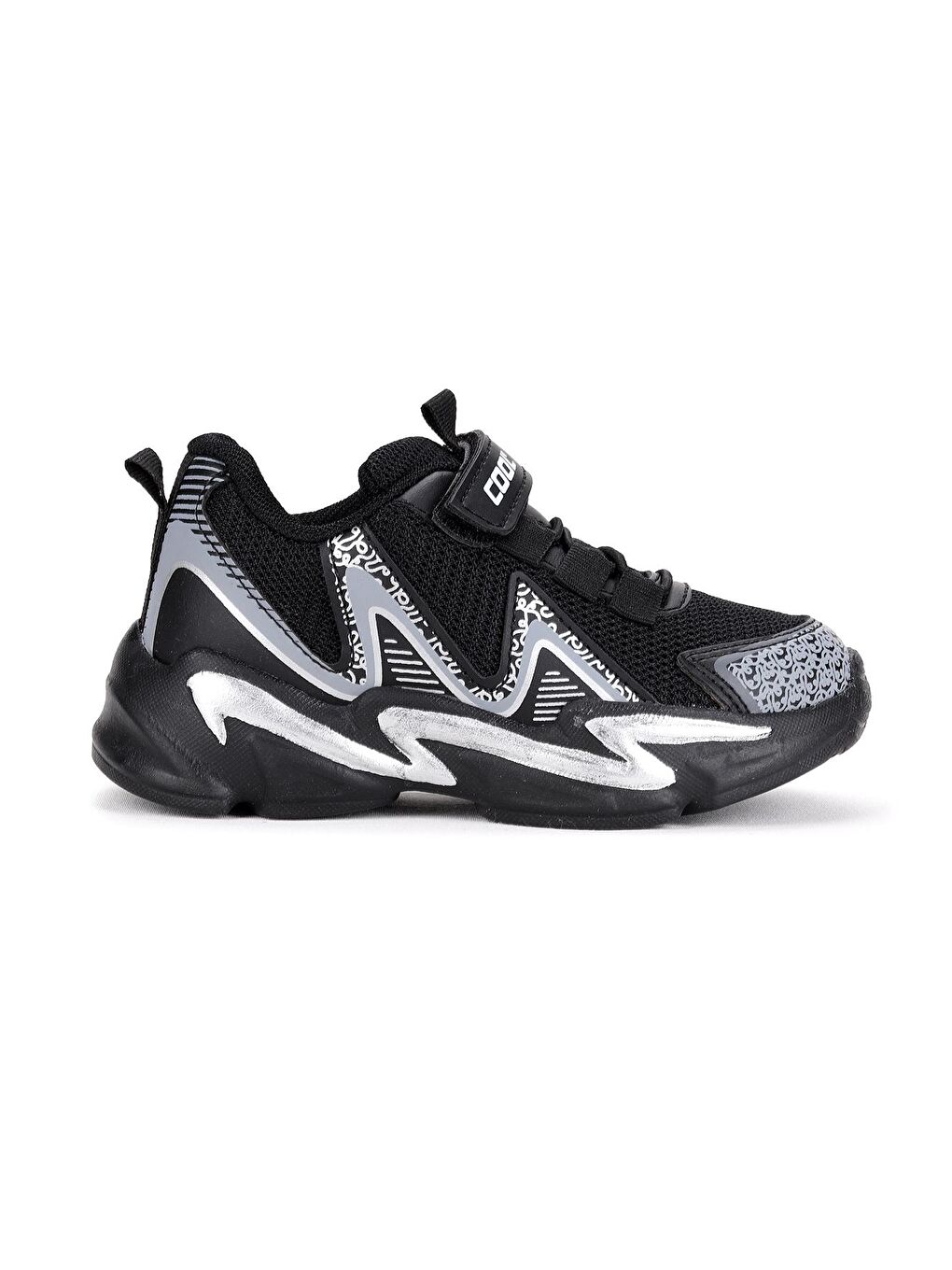 Siyah Lft Cırtlı Fileli Erkek Çocuk Günlük Spor Ayakkabı-3