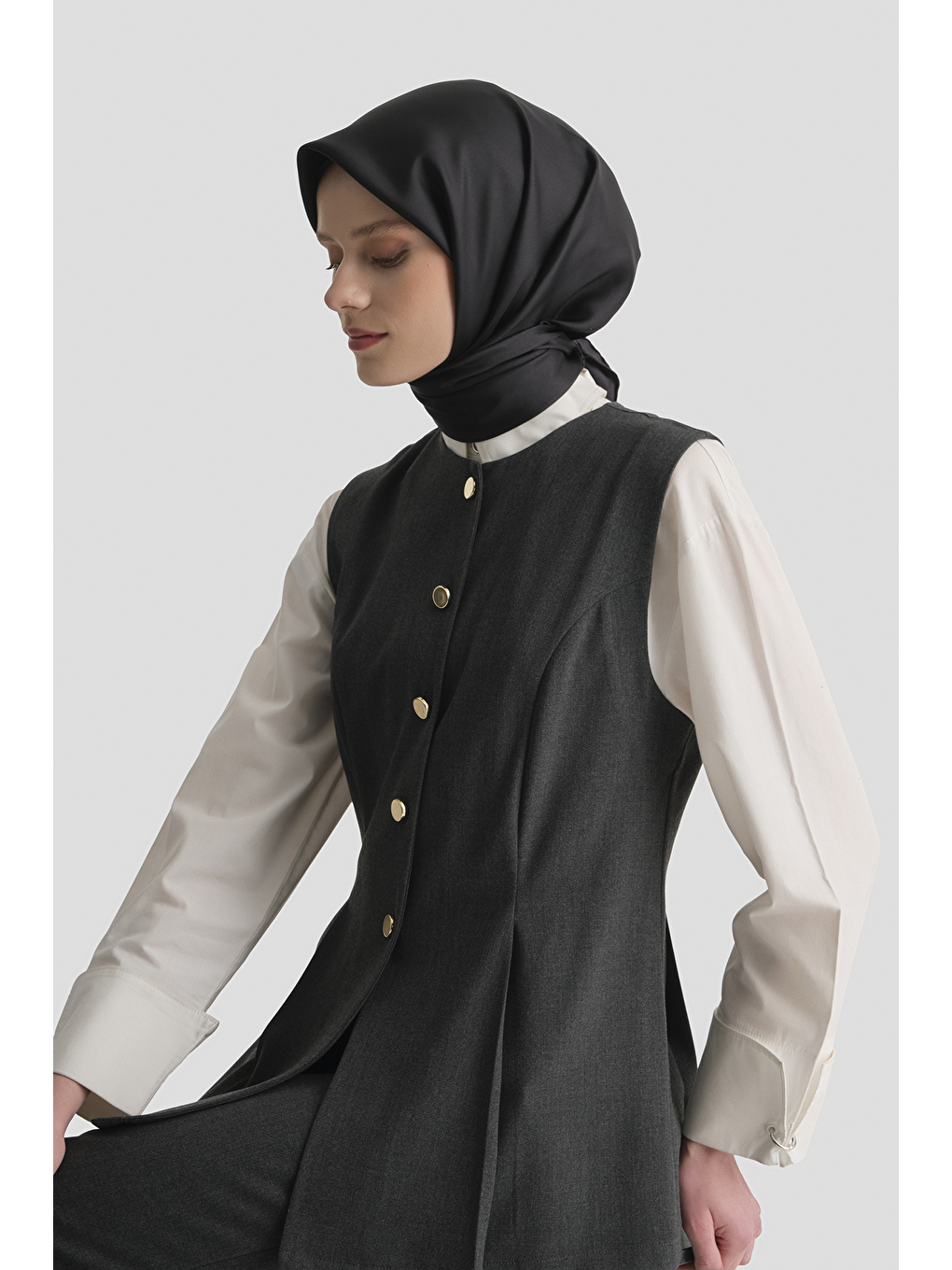 Siyah Twill Eşarp 22Ya0010 152 01-2
