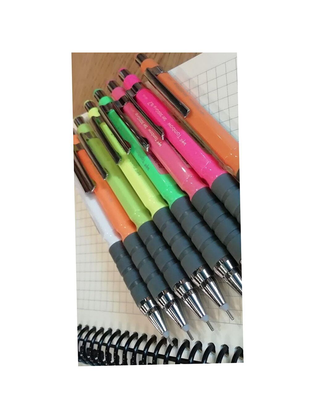 Tombow Pembe SH-300 Grip Mekanik Kurşun Kalem Okul Seti 0.7 Koyu Pembe - 3