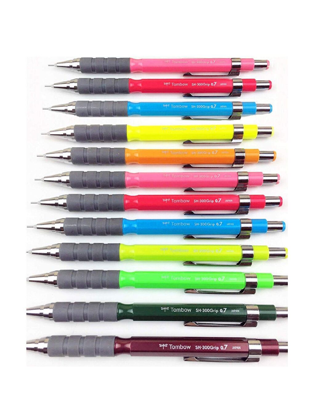 Tombow Pembe SH-300 Grip Mekanik Kurşun Kalem Okul Seti 0.7 Koyu Pembe - 4