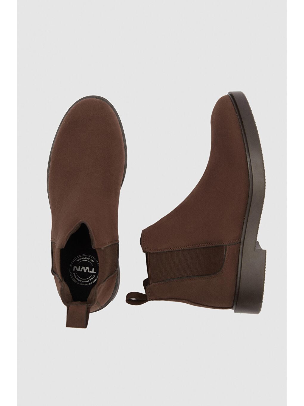 Twn Kahverengi Süet Chelsea Bot-4
