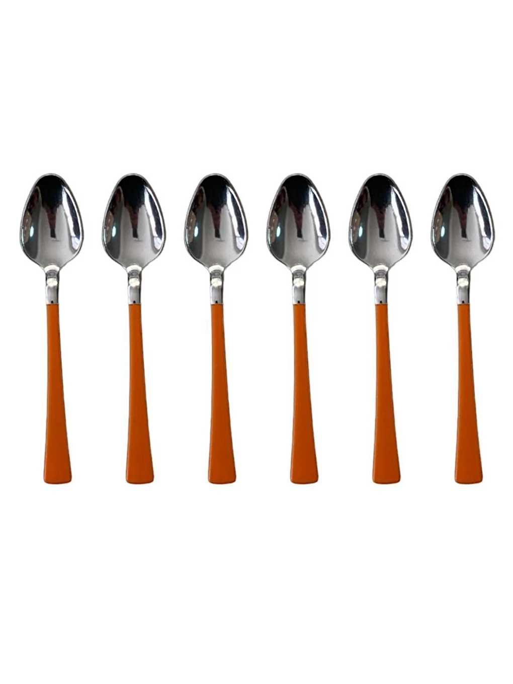 Gümüş Turuncu Çay ve Kahve Kaşığı 6 Adet-2