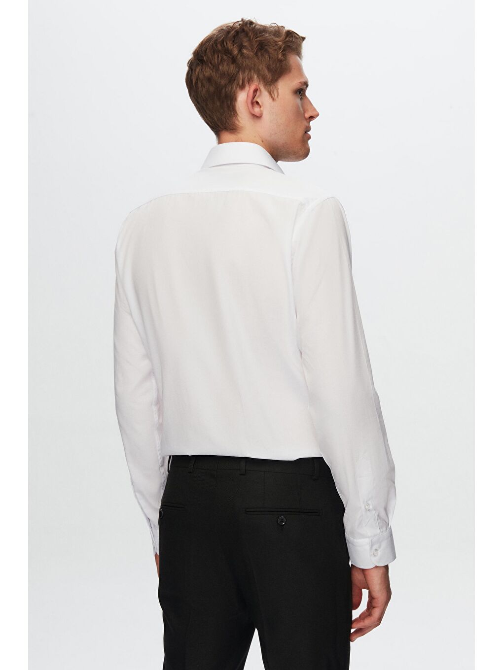 Slim Fit Bej Pamuk Karışımlı 2'Li V Yaka Triko Ve Gömlek-5