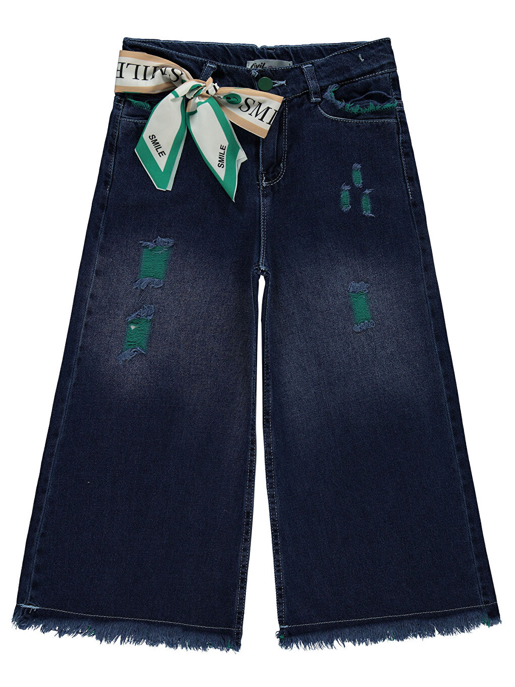 Girls Kız Çocuk Jean Pantolon 10-13 Yaş Koyu Mavi