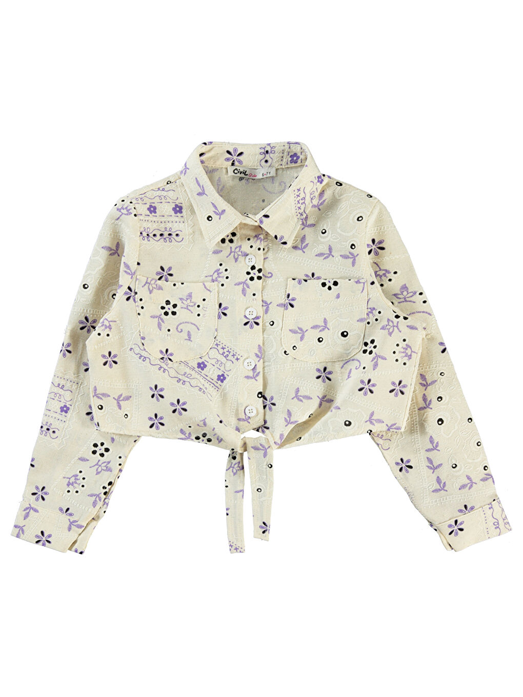 Girls Kız Çocuk Gömlek 6-9 Yaş Lila