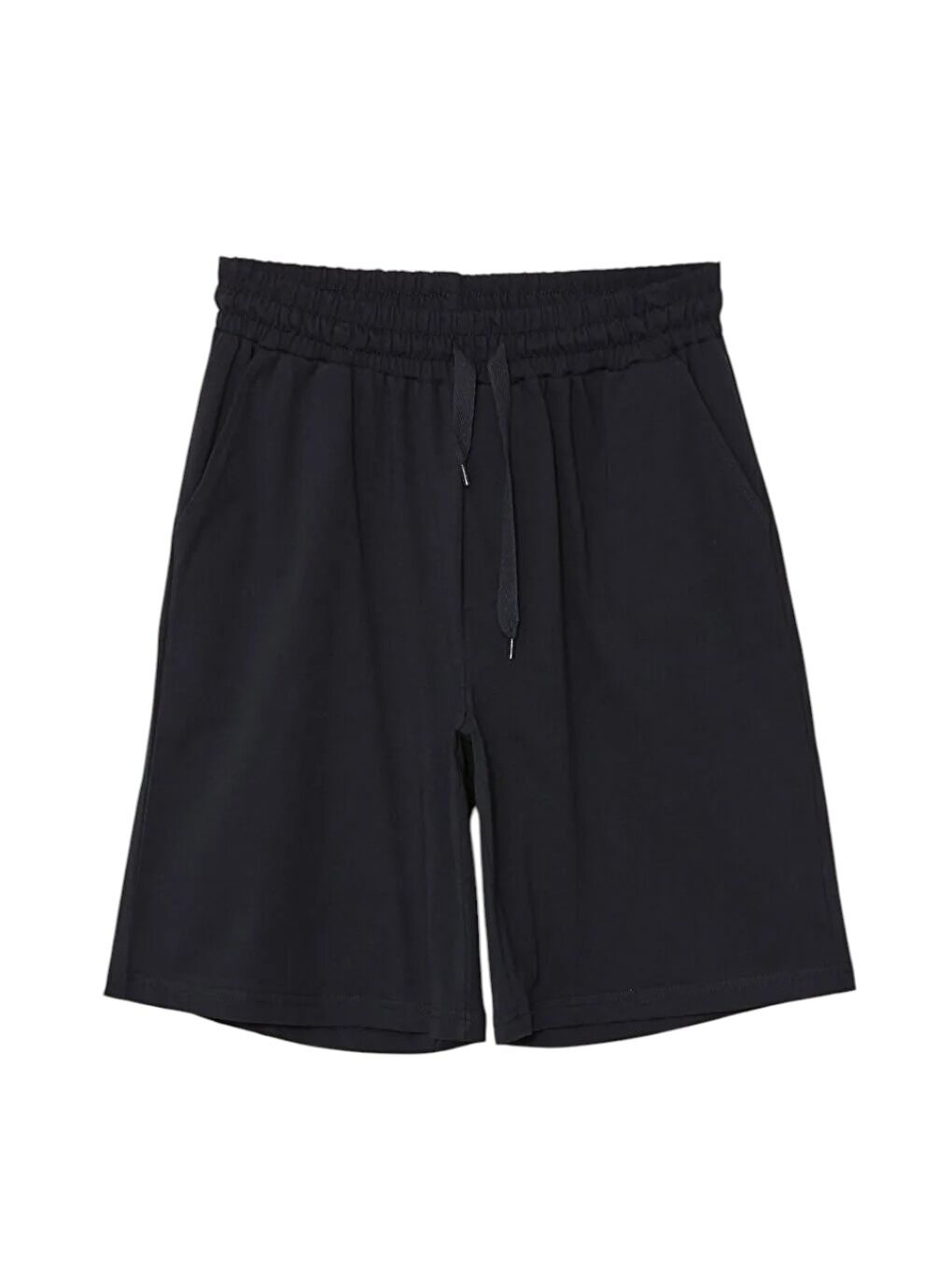 Lacivert Regular Fit Beli Lastikli Erkek %100 Pamuk Şort