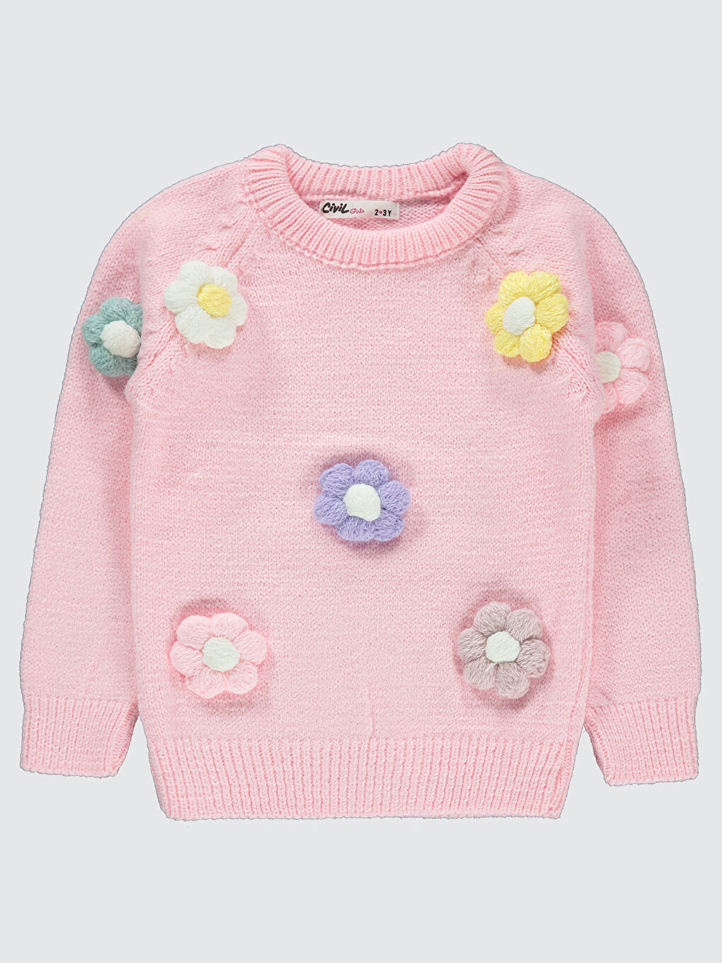 Girls Kız Çocuk Kazak 2-5 Yaş Pembe