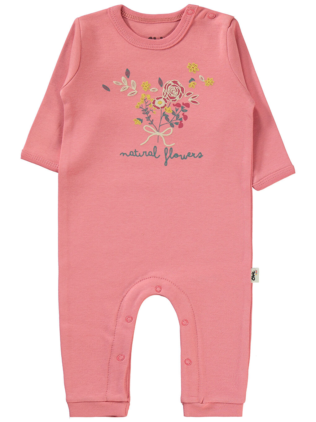 Pembe Baby Kız Bebek 2'li Patiksiz Tulum 3-9 Ay Gül-2