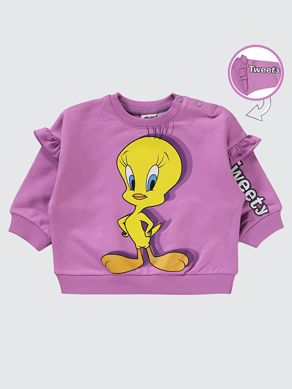 Lila Tweety Kız Bebek Takım 6-18 Ay Leylak-1