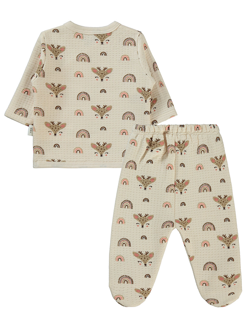 Bej Baby Kız Bebek Zıbın Takımları Fil Dişi-1