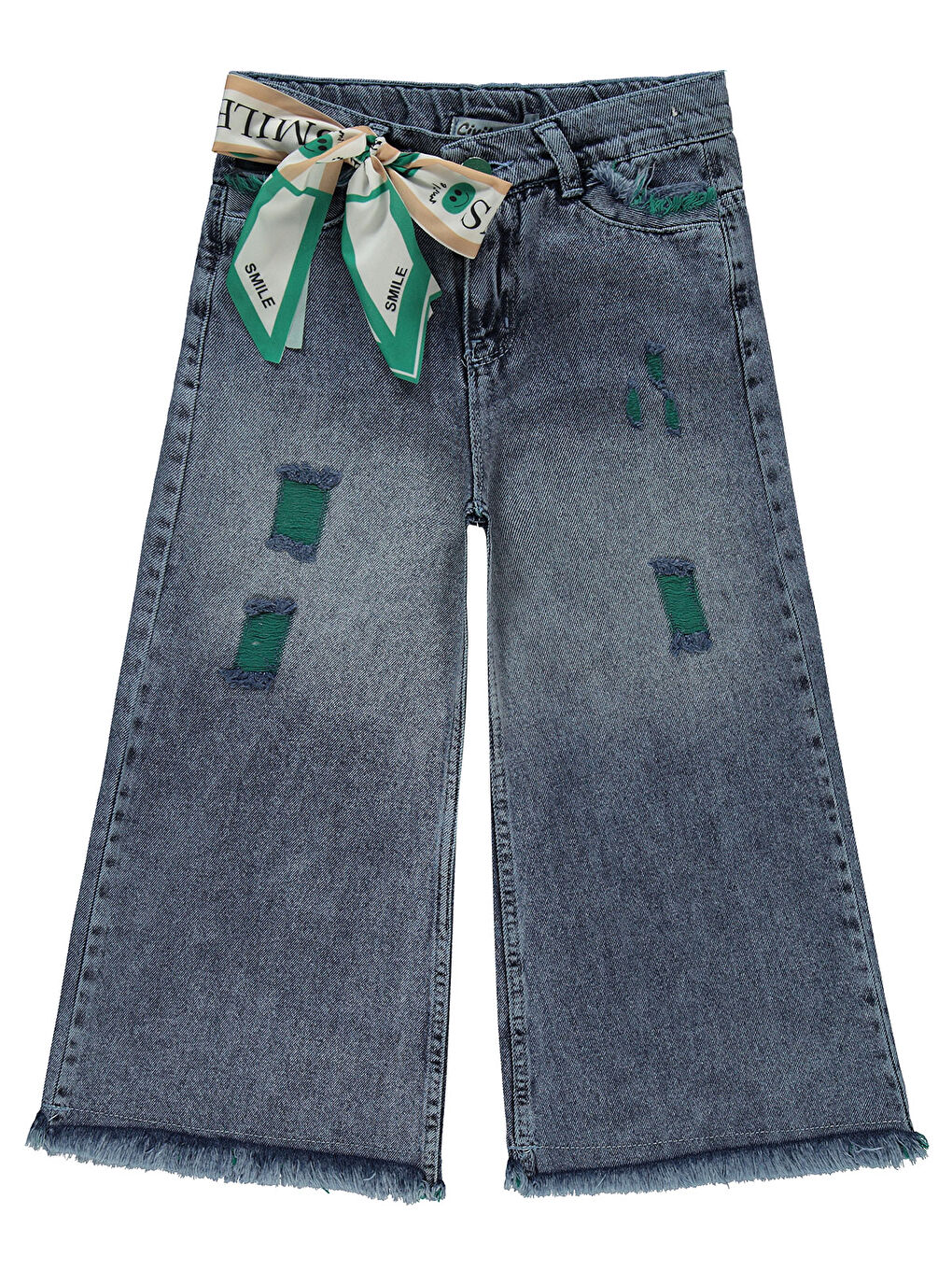 Girls Kız Çocuk Jean Pantolon 6-9 Yaş Buz Mavi