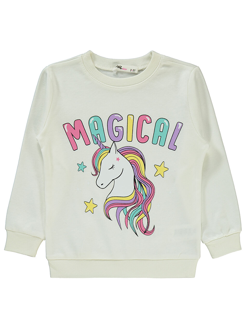 Girls Kız Çocuk Sweatshirt 2-5 Yaş Ekru