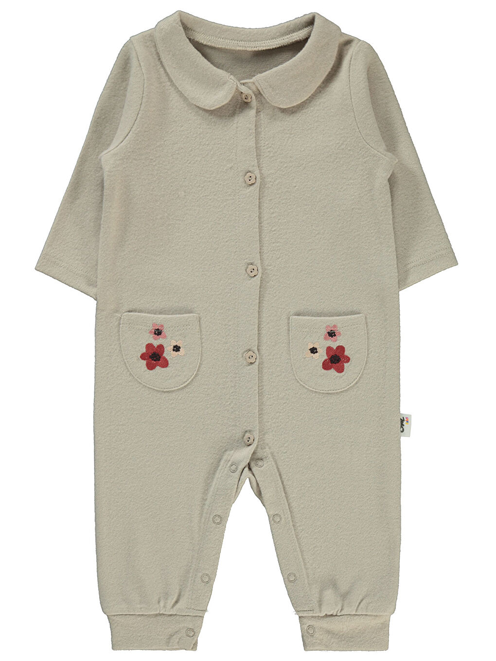 Baby Kız Bebek Patiksiz Tulum 6-18 Ay Bej