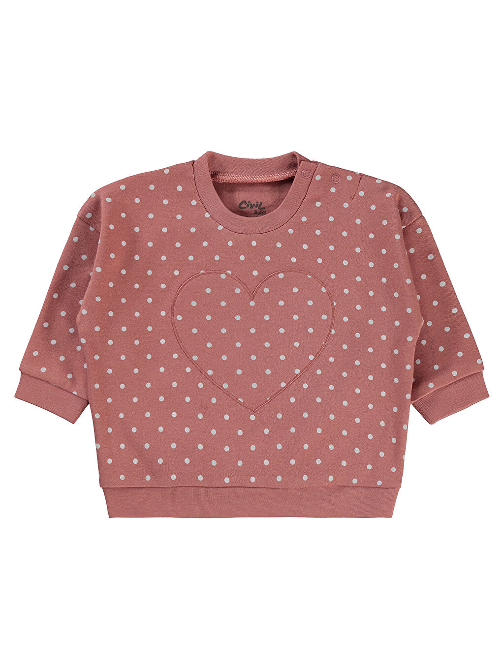 Kahverengi Baby Kız Bebek Sweatshirt 6-18 Ay Kiremit