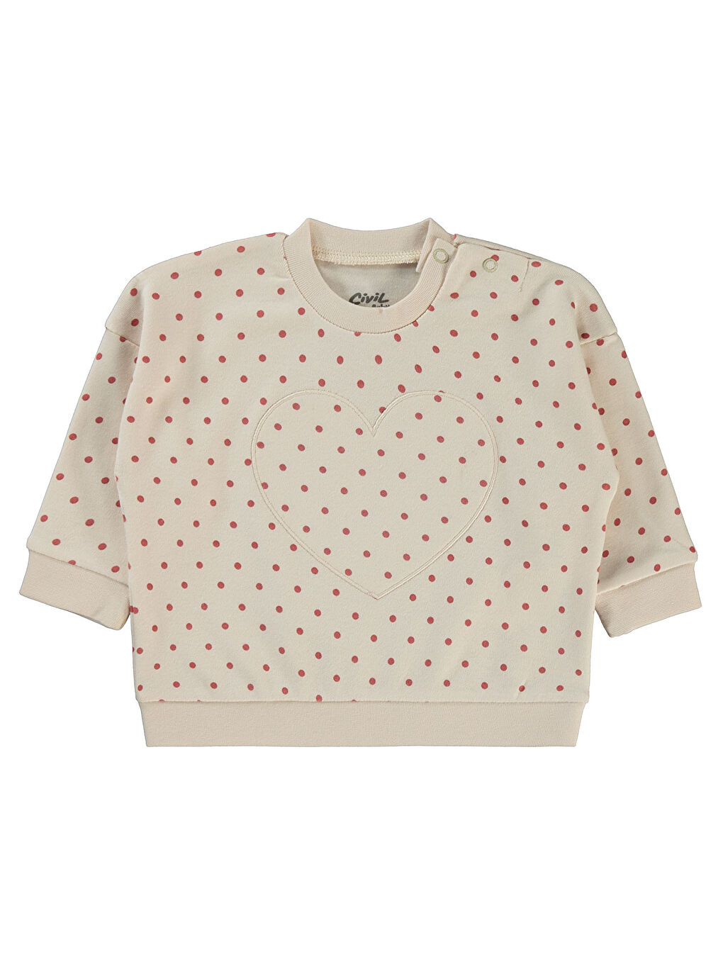 Bej Baby Kız Bebek Sweatshirt 6-18 Ay Fil Dişi