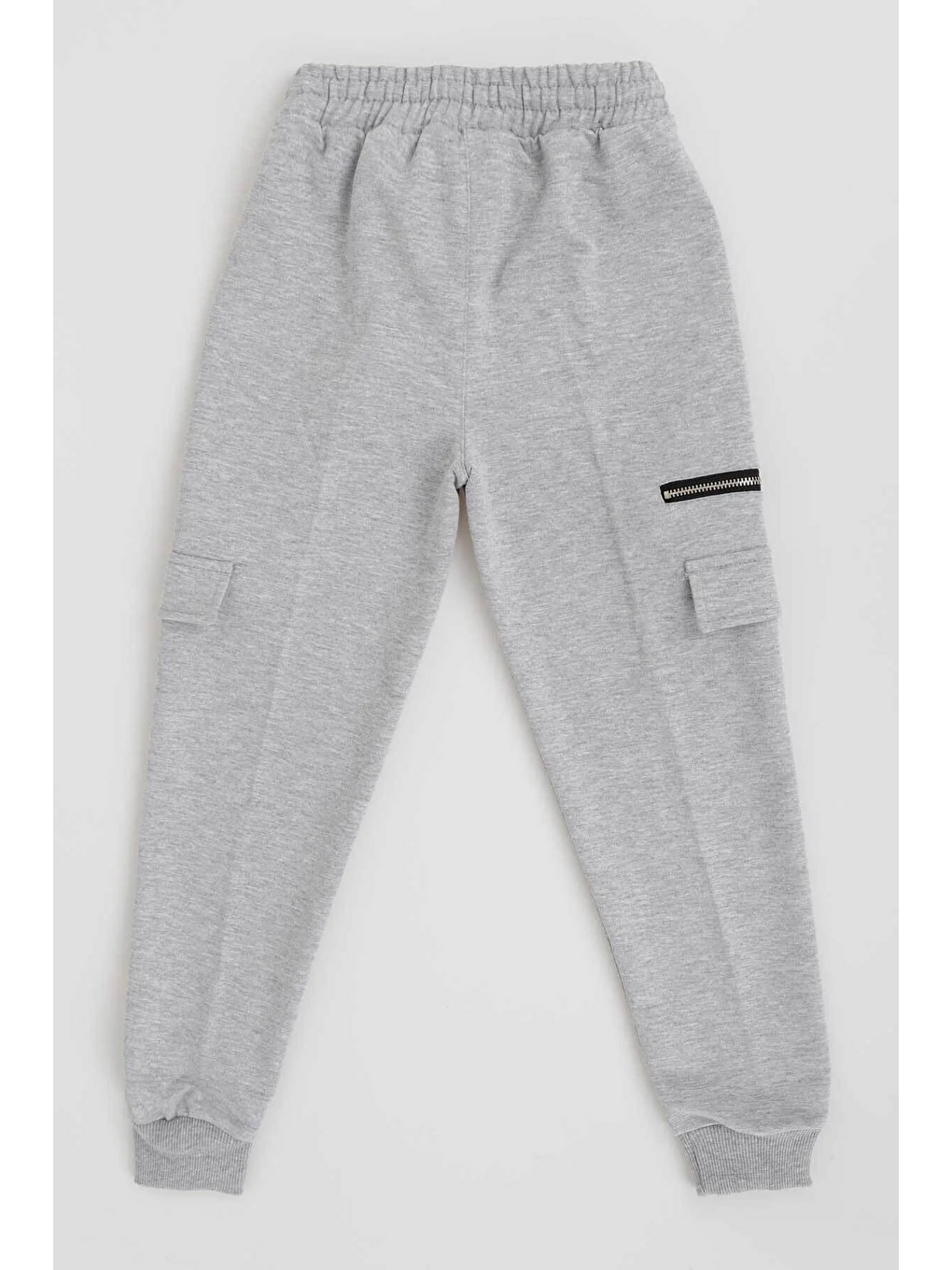 Gri Erkek Psv Fermuar Manşetli Eşofman Altı-4