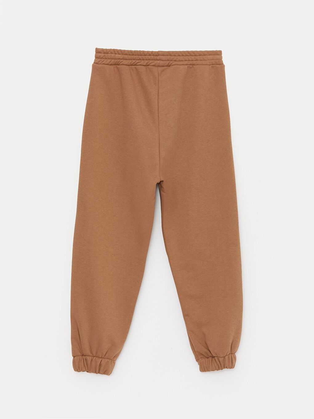 Kahverengi Kız Çocuk Cepli Lastik Paçalı Beli Lastikli Pantolon-1