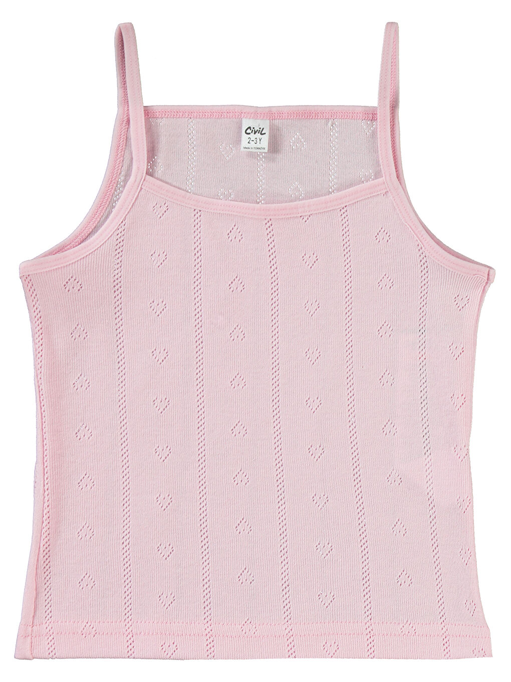 Girls Kız Çocuk 2'li Atlet 2-10 Yaş Ekru-Pembe-1