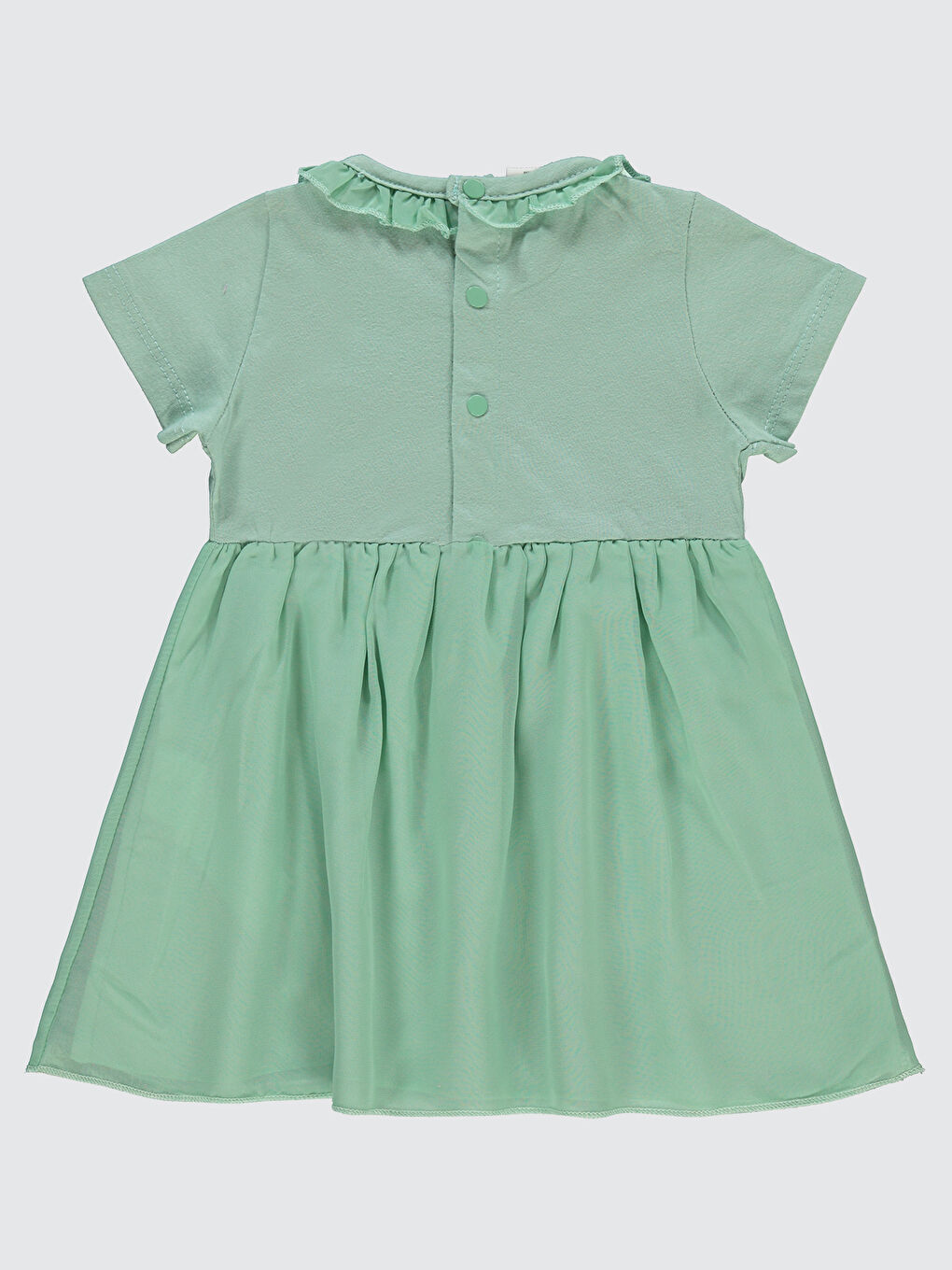 Baby Kız Bebek Jile ve Elbise 6-18 Ay Çağla Yeşili-1