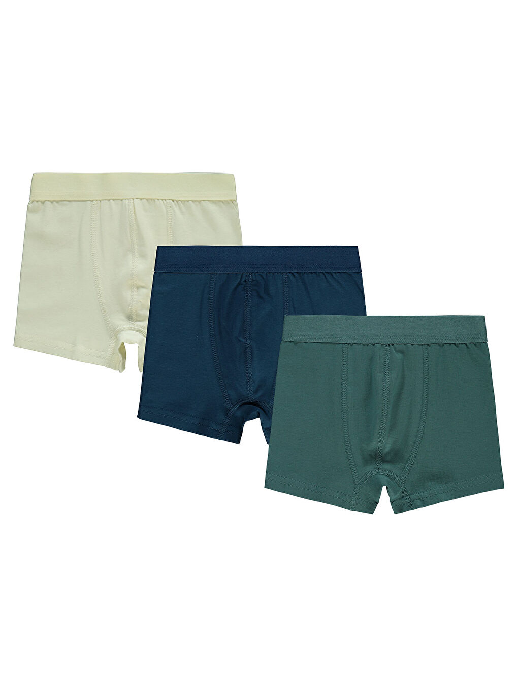 Boys Erkek Çocuk 3'lü Boxer Set 2-10 Yaş Ekru