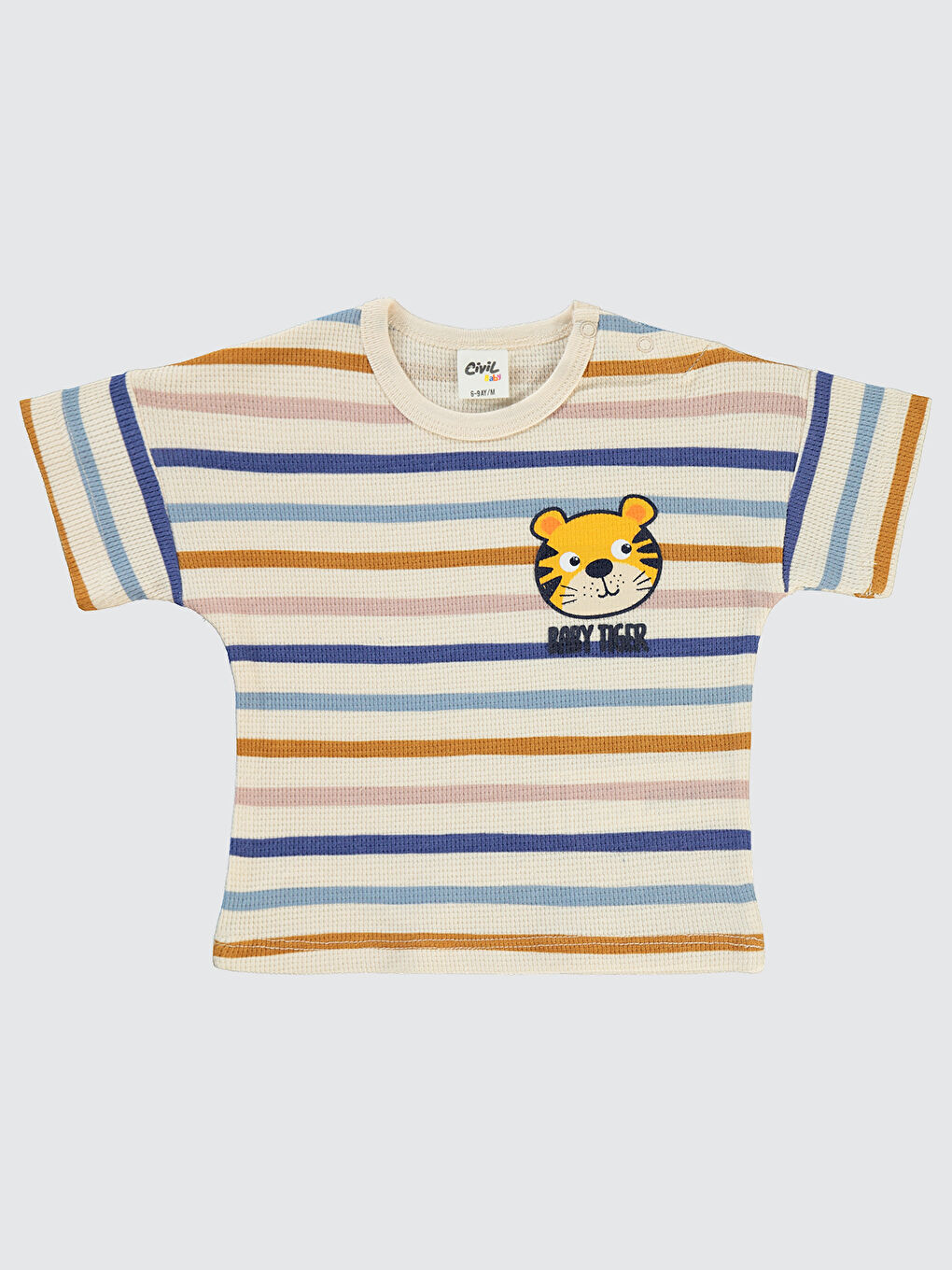 Bej Baby Erkek Bebek Tişört 6-18 Ay Fil Dişi