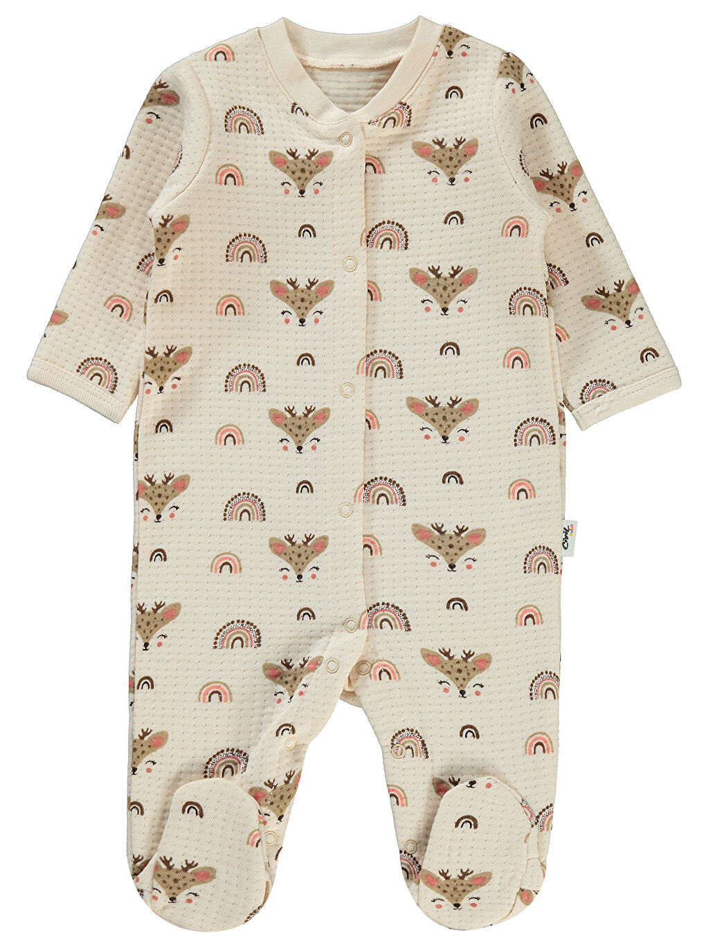 Bej Baby Kız Bebek Patikli Tulum 1-6 Ay FilDişi