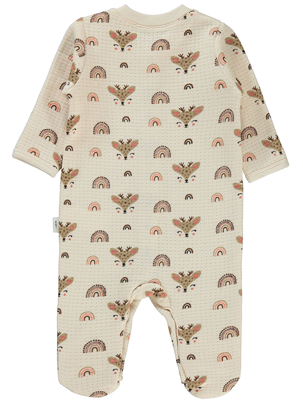 Bej Baby Kız Bebek Patikli Tulum 1-6 Ay FilDişi-1