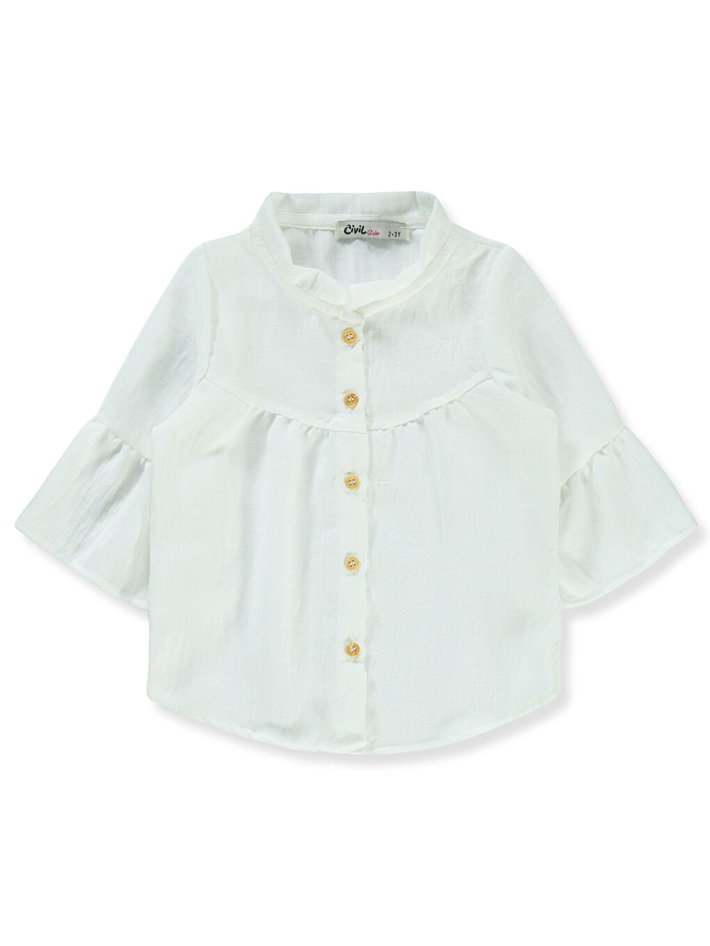 Girls Kız Çocuk Gömlek 2-5 Yaş Beyaz