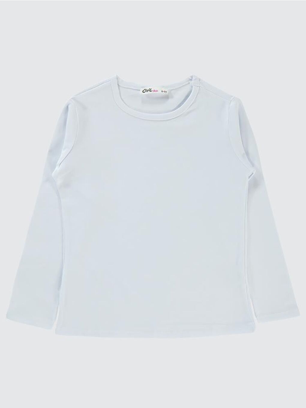 Girls Basic 10-13 Yaş Sweatshirt - Beyaz 11-12 Yaş-1