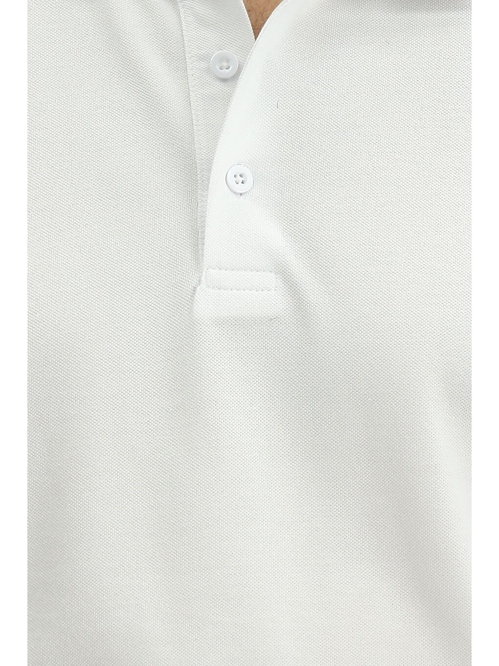 Beyaz Slim Fit Dar Kesim Pamuklu Polo Yaka Tişört-4