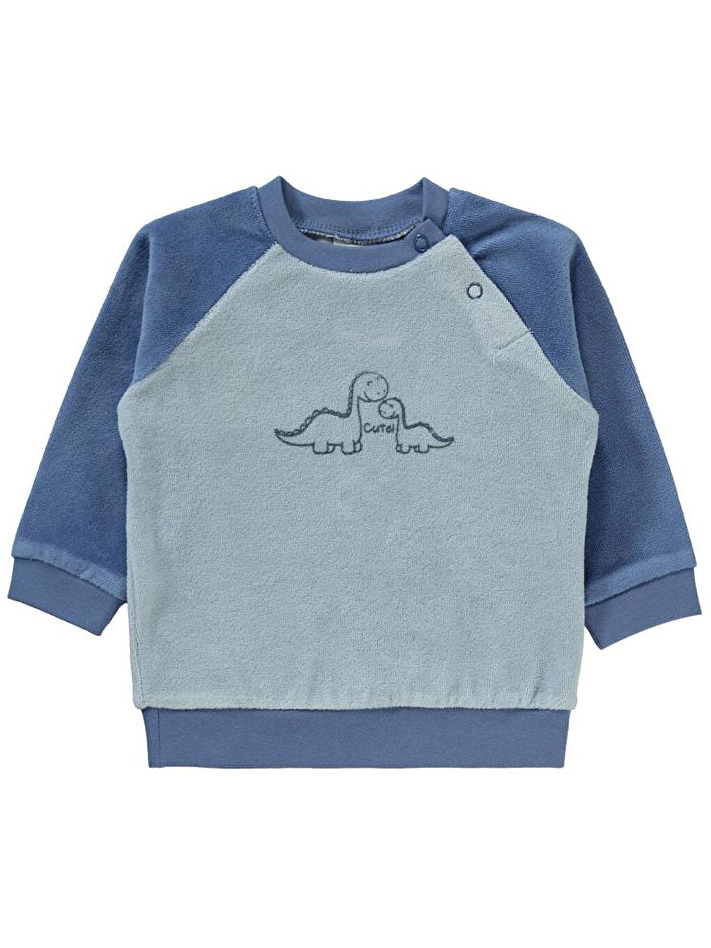 İndigo Baby Dinozor Baskılı 6-18 Ay Sweatshirt - Mavi 18-24 Ay