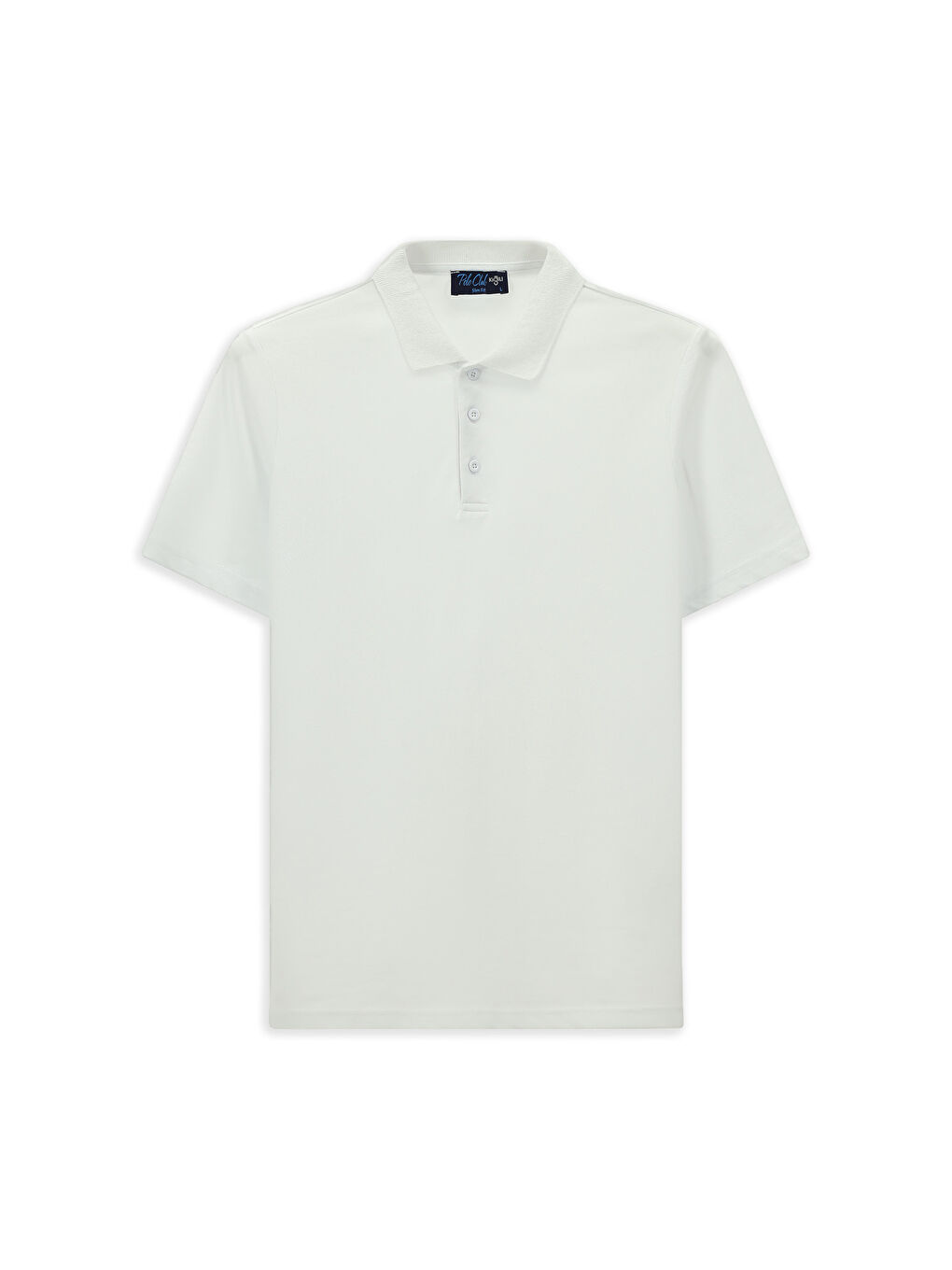 Beyaz Slim Fit Dar Kesim Pamuklu Polo Yaka Tişört-5