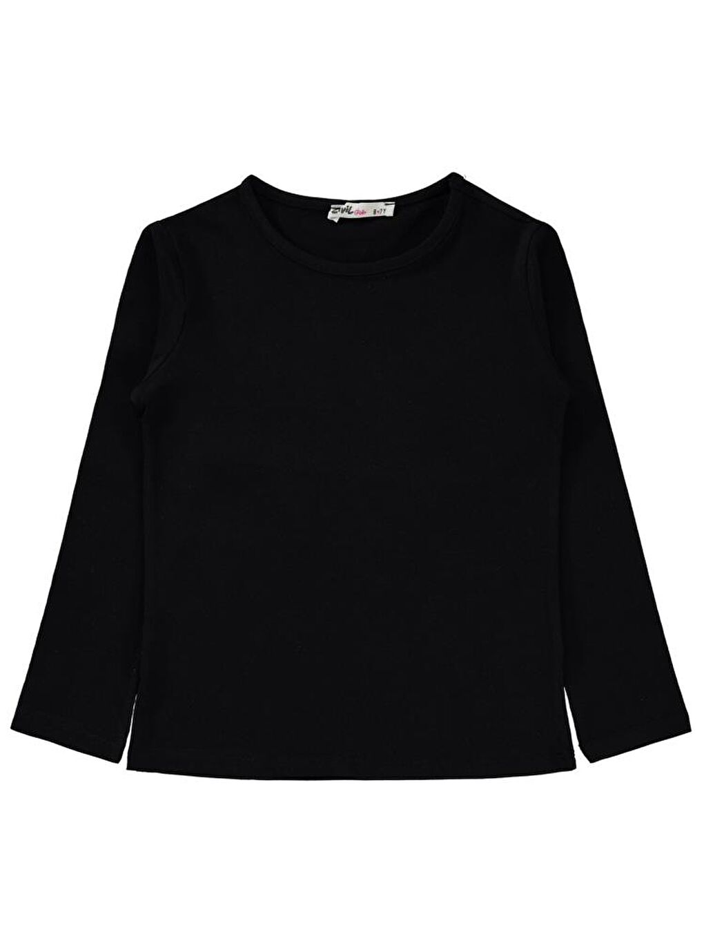 Girls Basic 6-9 Yaş Sweatshirt - Siyah 8-9 Yaş-1