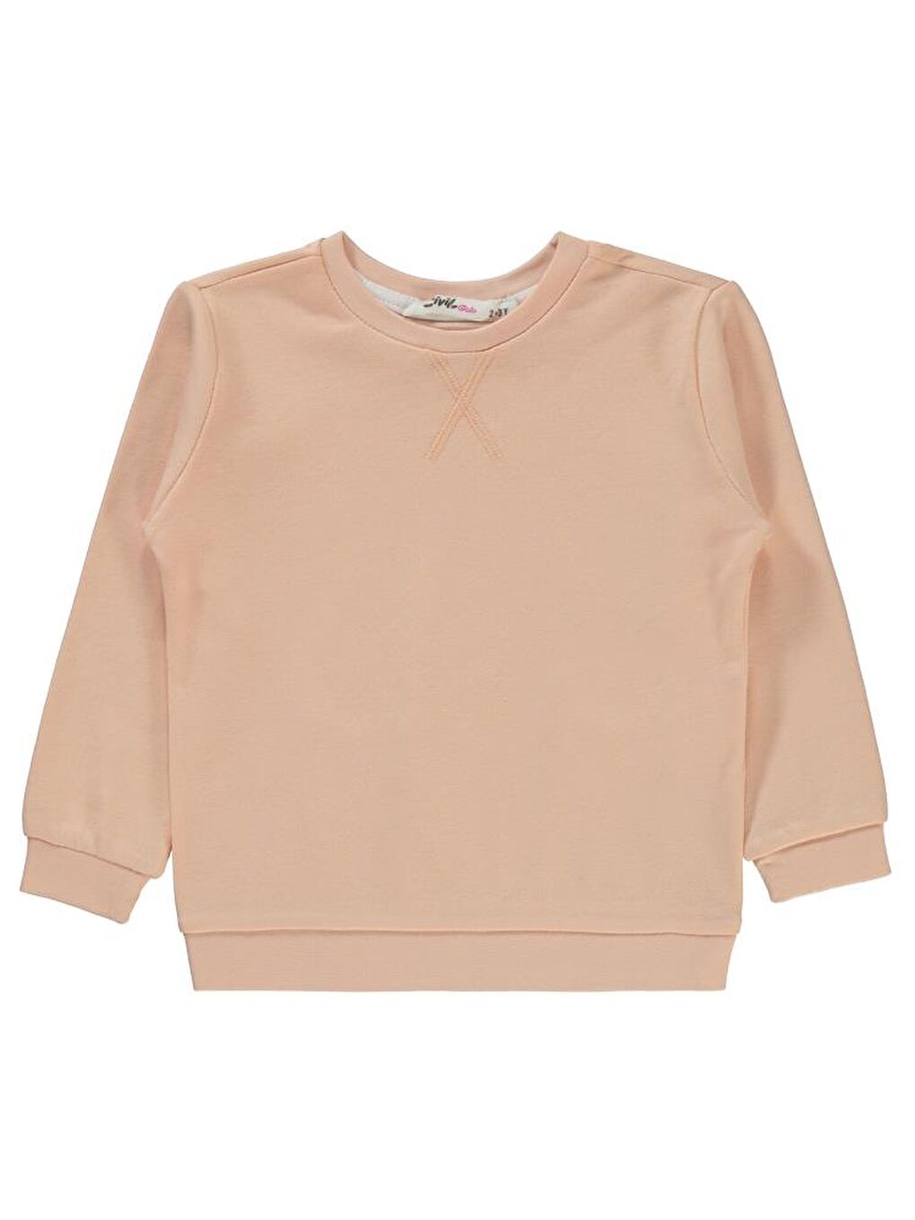 Pembe Girls Düz 2-5 Yaş Sweatshirt - Pudra 3-4 Yaş-1