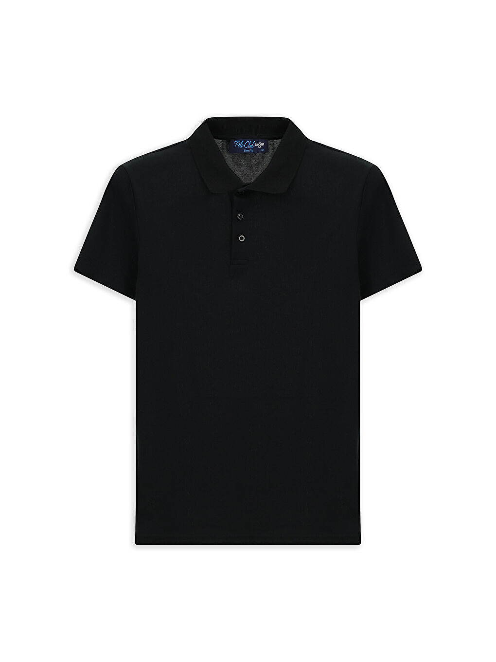 Siyah Slim Fit Dar Kesim Pamuklu Polo Yaka Tişört-5