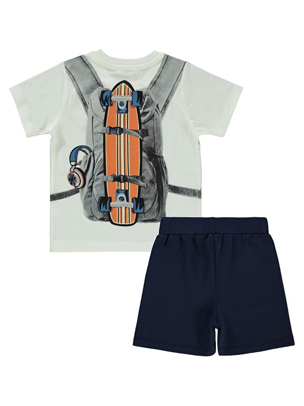 Boys Çanta Baskılı 2-5 Yaş Takım - Ekru 3-4 Yaş-1