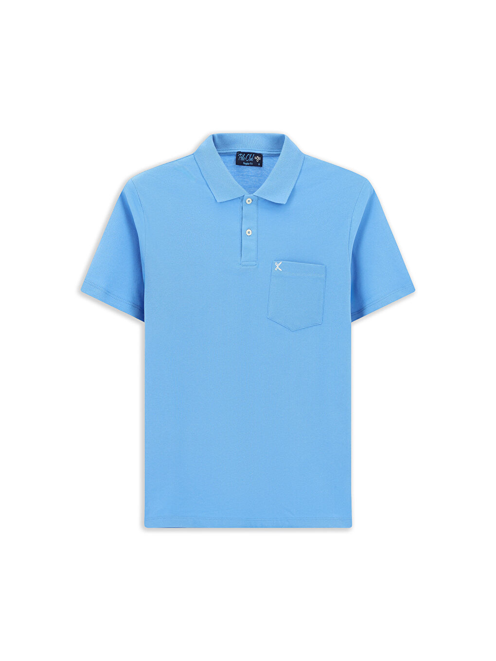 Mavi Polo Yaka Regular Fit Nakışlı Pamuk %100 Pamuk Tişört-5