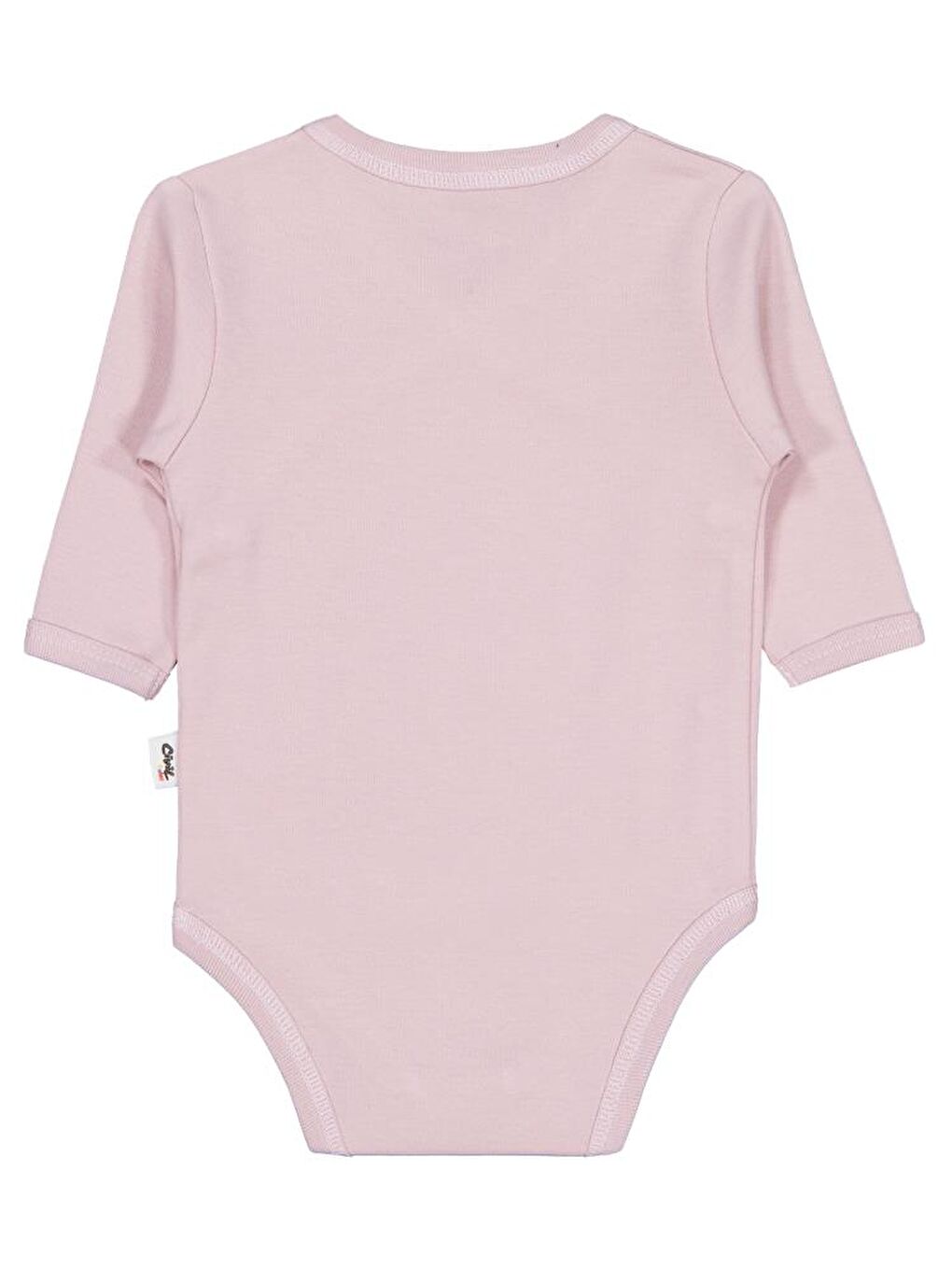 Baby Renkli Kumaş 1-6 Ay Unisex Zıbın Badi - Pembe 3-6 Ay-2