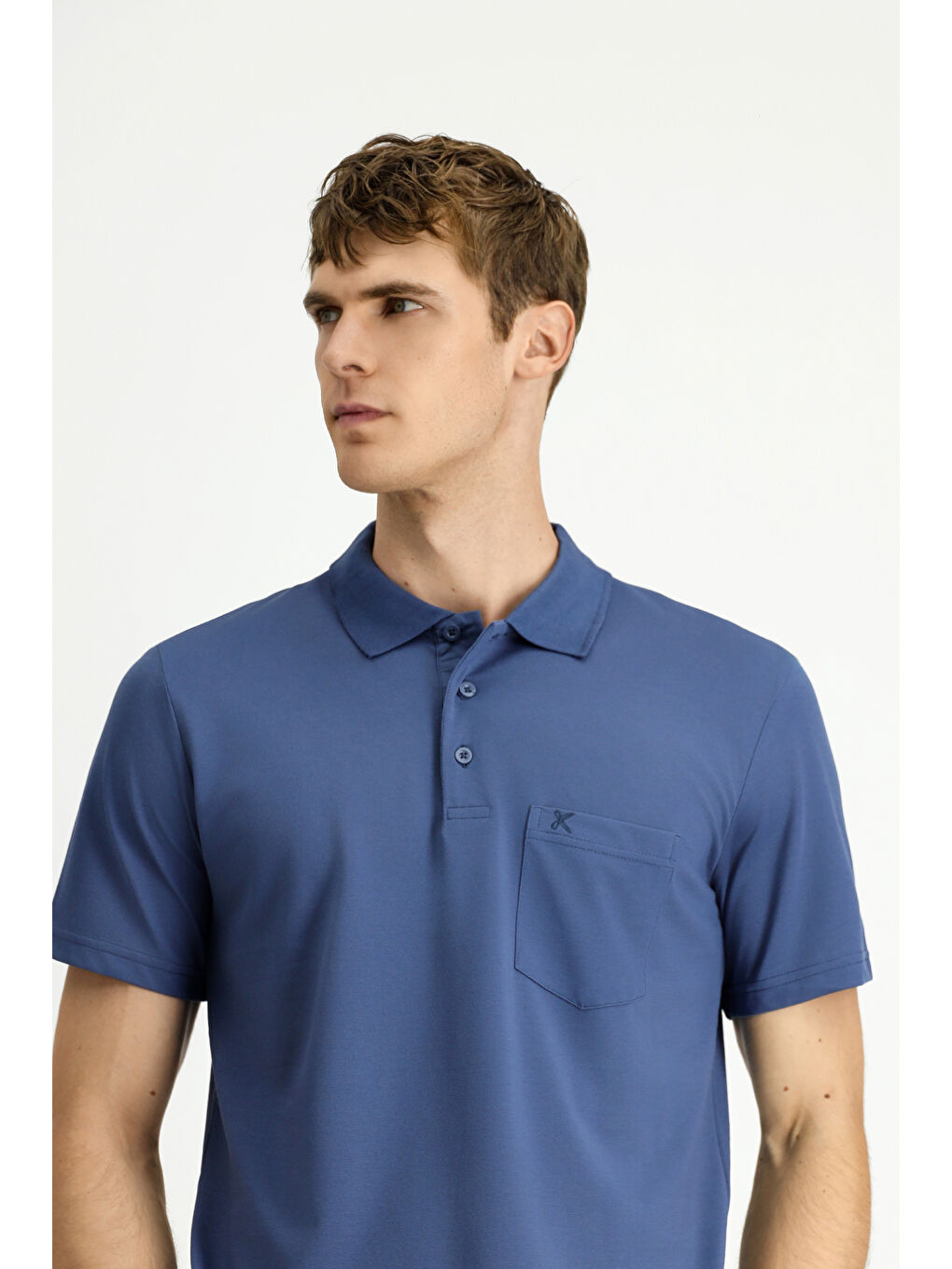 İndigo Regular Fit Pamuklu Nakışlı Cepli Polo Yaka Tişört-2