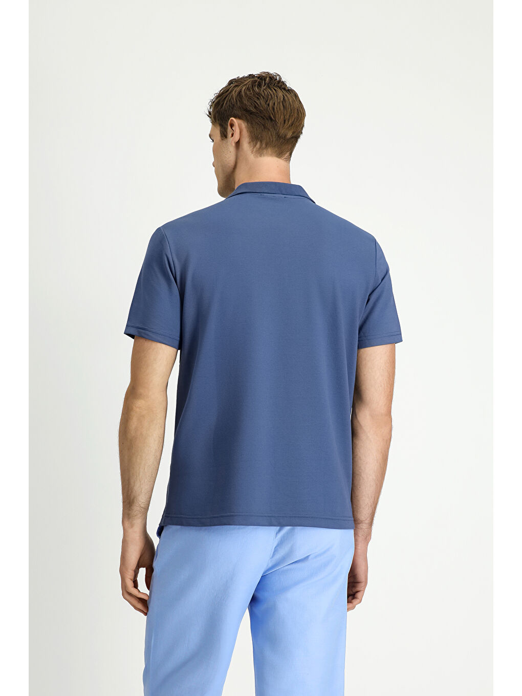 İndigo Regular Fit Pamuklu Nakışlı Cepli Polo Yaka Tişört-3